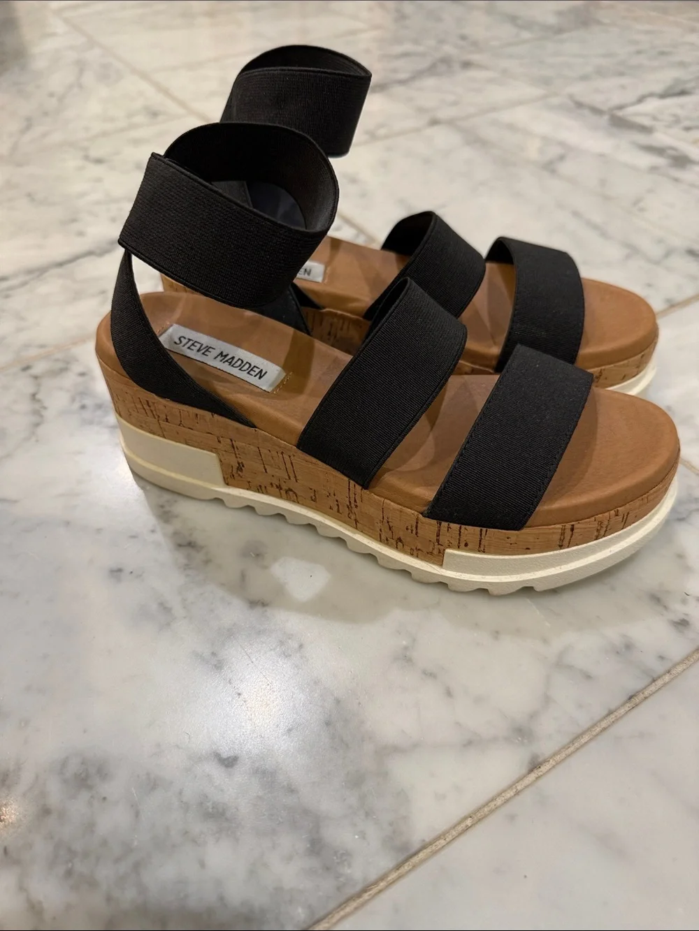 Steve Madden Bandi Elastic Flatform Sandal